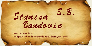 Staniša Bandović vizit kartica